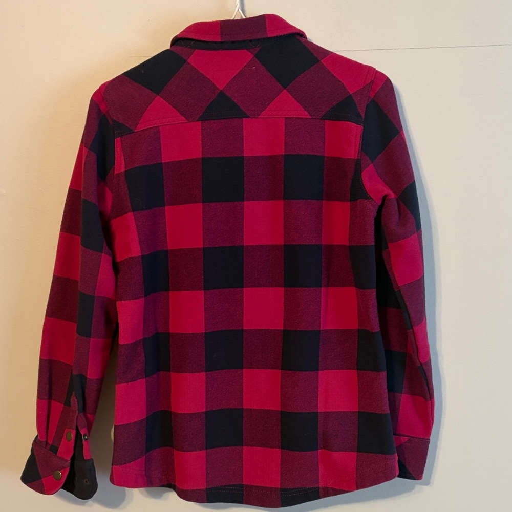 Orvis woman’s Red and Black Checkered Shirt/jacket. Shacket. Small. 💯 cotton. - Picture 7 of 9